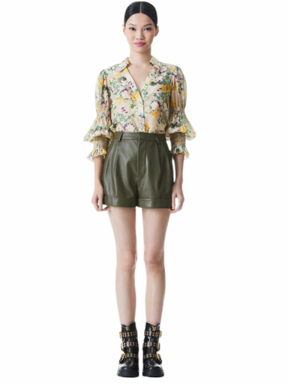 ALICE & OLIVIA COSIMA FLORAL BUTTON DOWN
BLOUSE - Picture 3 of 9